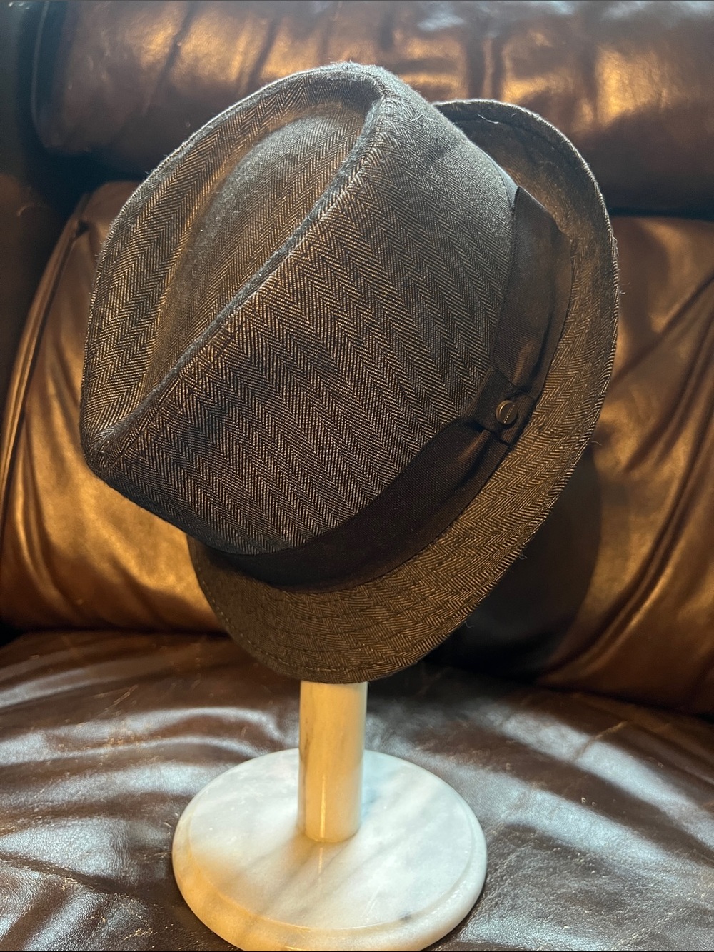 Stetson Gray Trilby Fedora with Black Trim